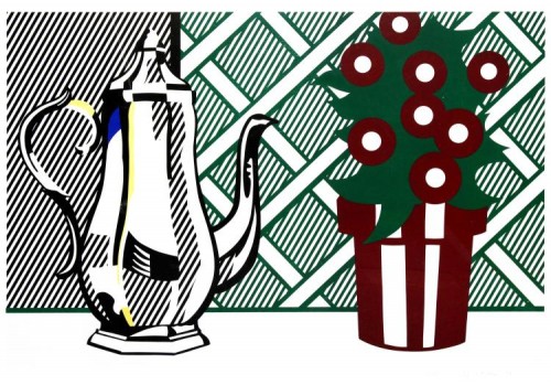 Roy LICHTENSTEIN | Still Life with Pitcher and Flowers | Lithograph available for sale on www.kunzt.gallery Roy LICHTENSTEIN | Still Life with Pitcher and Flowers | Lithograph available for sale on www.kunzt.gallery